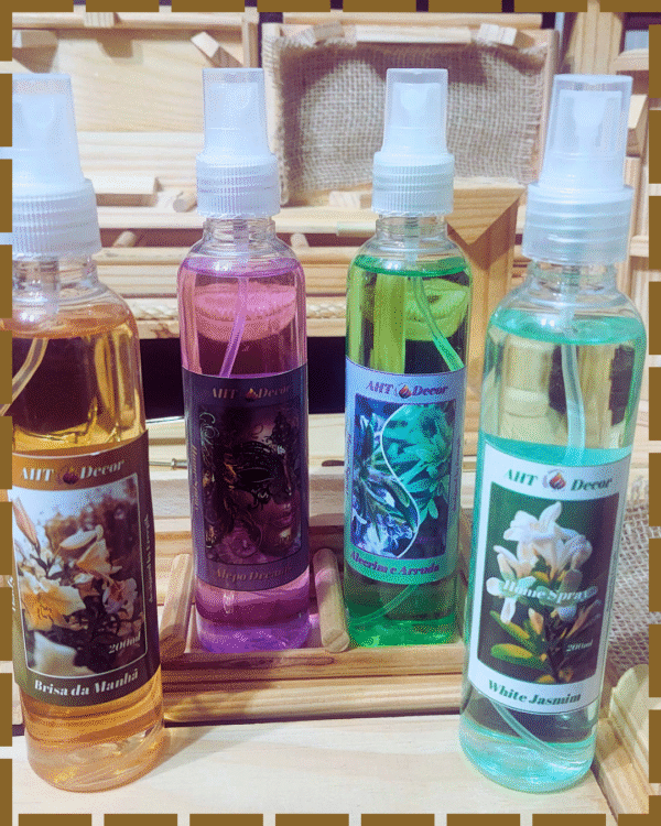 Home Spray - 200ml - Essências: Alepo, White Jasmim, Alecrim e Arruda, Brisa da Manhã
