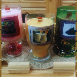 Vela Aromática - 100g - Essências: Morango Silvestre, Pina Colada, Pitanga Negra