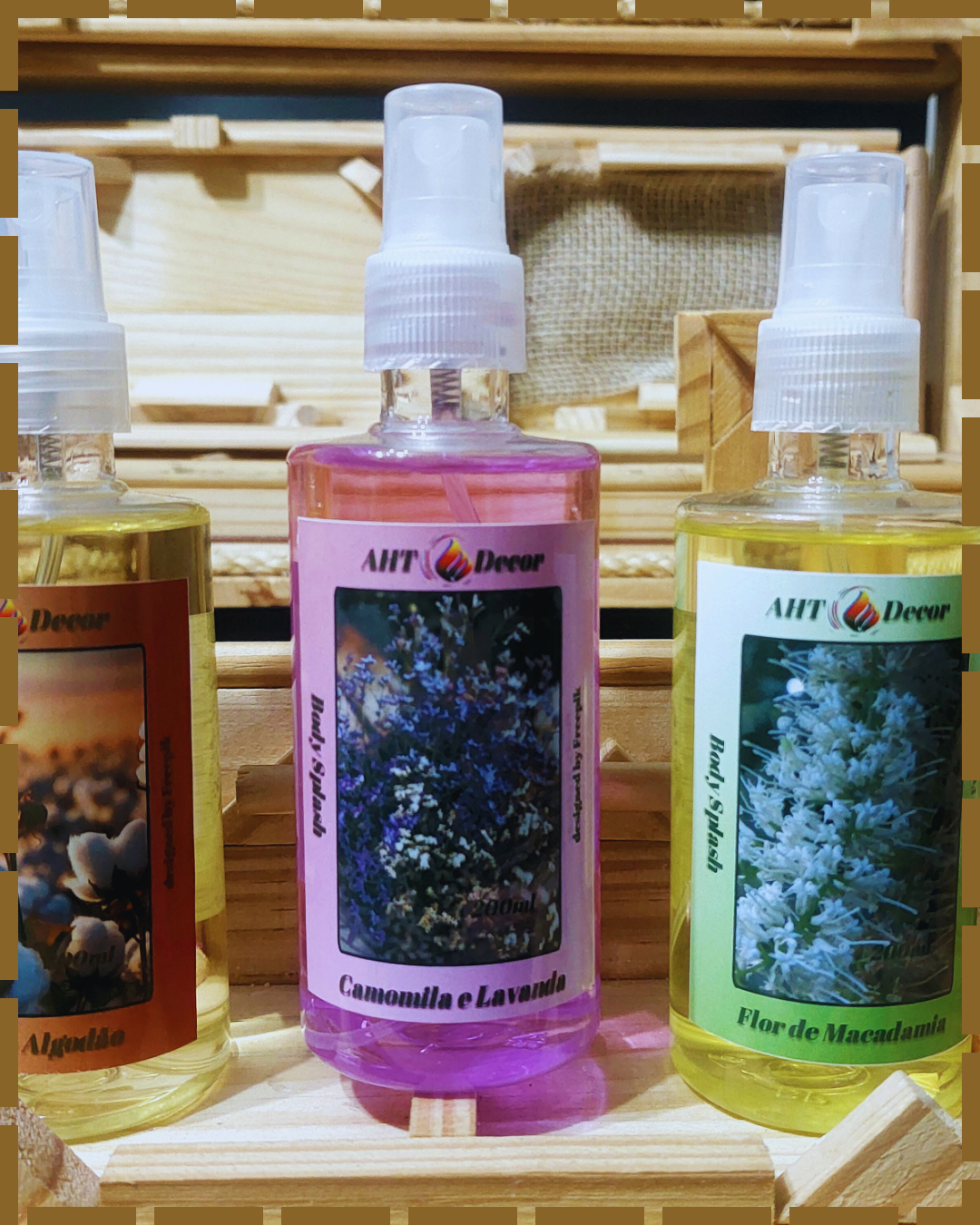 Body Splash - 200ml - Essências: Camomila e Lavanda, Flor de Algodão e Macadâmia